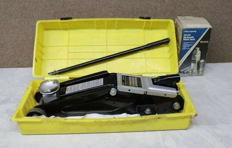 Sears 3300 Lbs Hydraulic Floor Jack with Case and 6-Ton Hydraulic Hand Jack