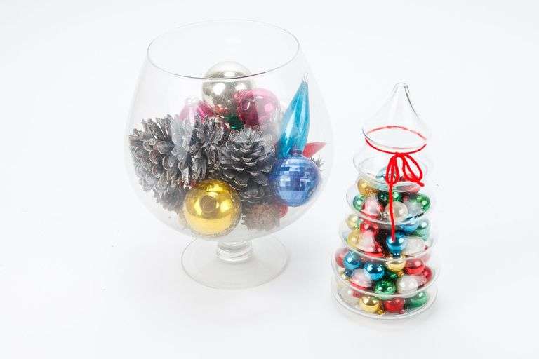 Glass Christmas Decor.