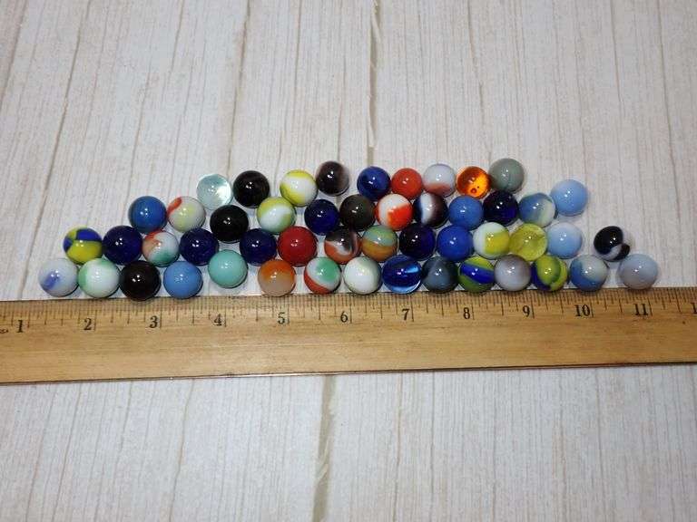 Old Glass Marbles 50pc