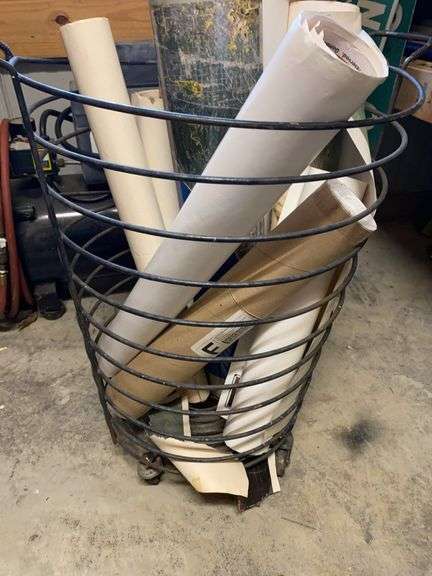 Rolling metal basket