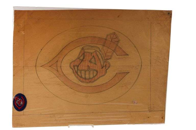 Vintage Cleveland Indians Chief Wahoo Sketch