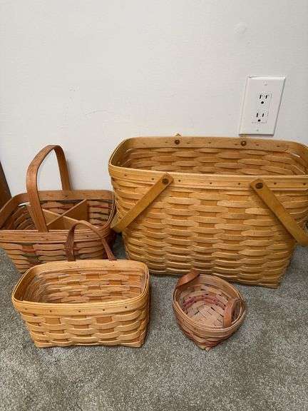 3 vintage Longaberger baskets
