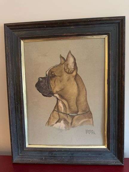 Framed portrait of a boxer