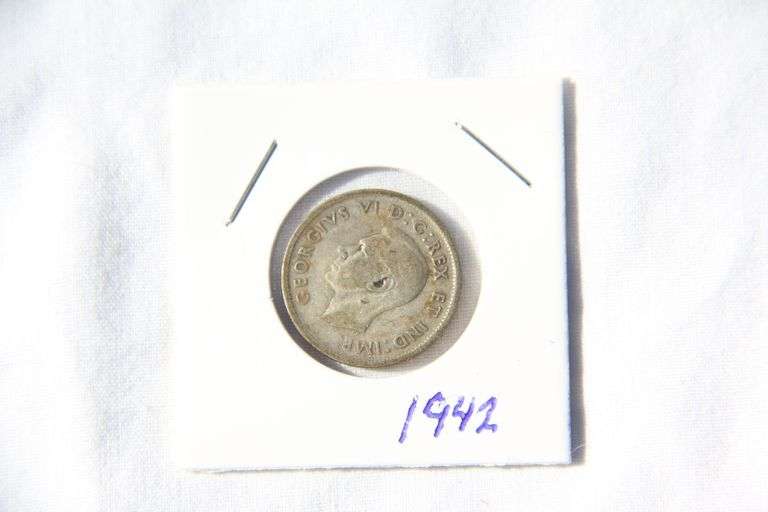 1942 Canadian Silver Quarter