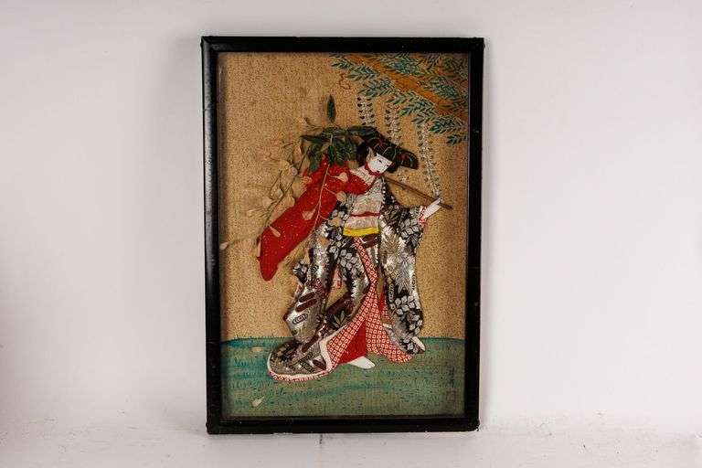 Japanese Oshie Framed Artwork