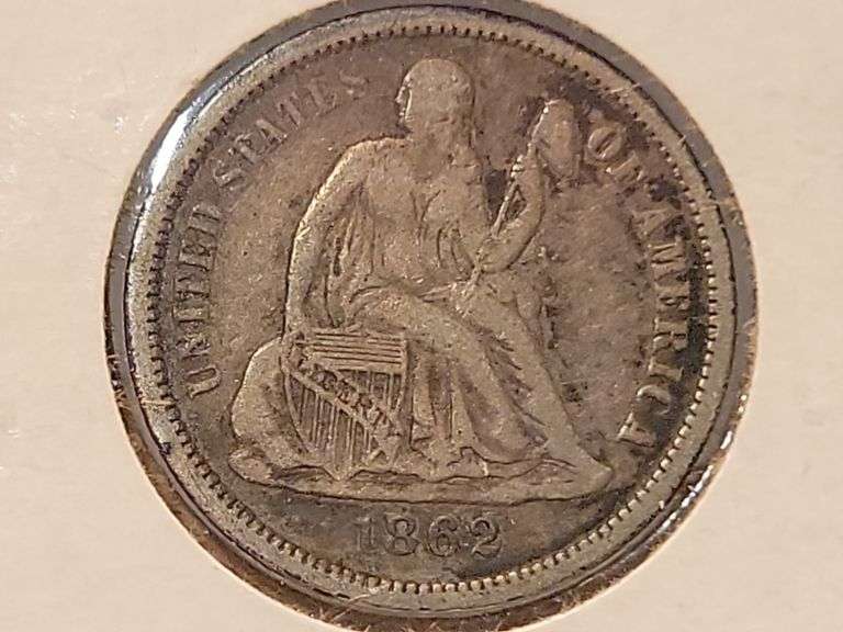 1862 Liberty Seated Dime - F