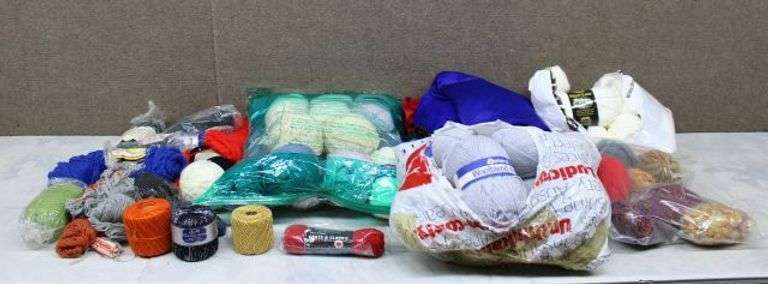 Yarn Lot Including Wool-Ease, Darlaine Woolblend, and Coats & Clark’s