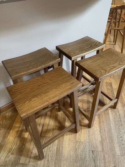 Oak counter stools saddle – four-Amish?