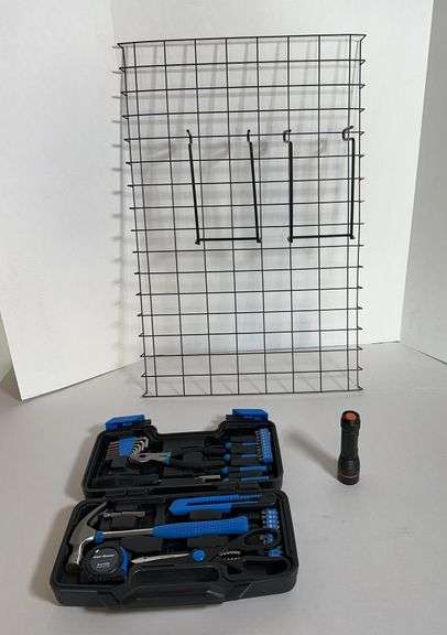 Gridwall Panel, Tool Kit and Small Flashlight