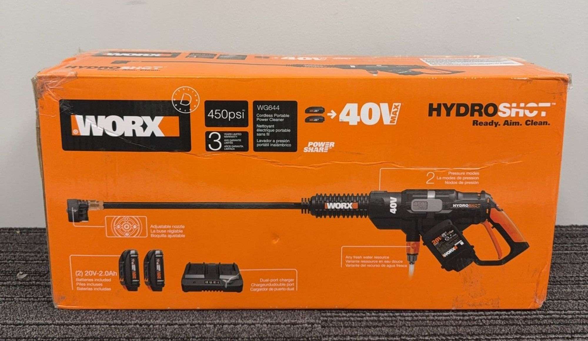 Worx Power Share Hydroshot Portable Power Cleaner - Auction Ohio