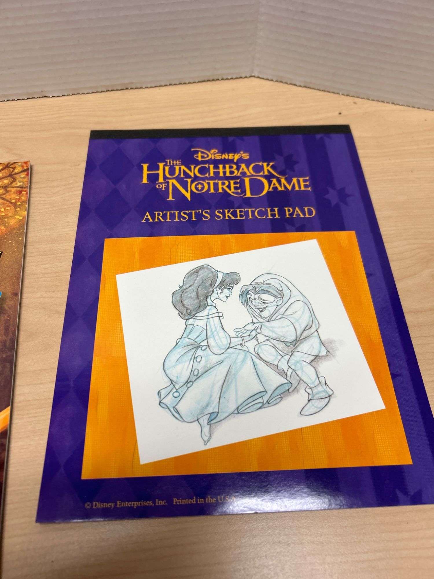 解呪/Disenchant　Amy Weber氏　直筆スケッチ 1996 Disney's How-to-Draw 'The Hunchback of Notre Dame' paperback