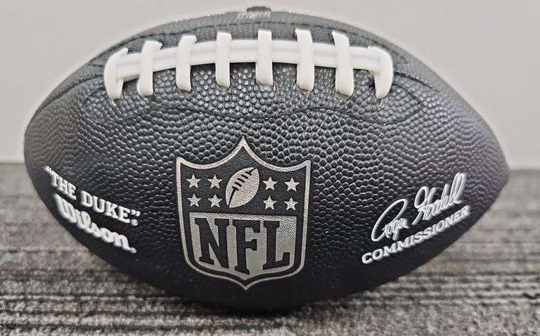 Wilson NFL Mini Football - Black: Composite Shell, 16+ Ages - Auction Ohio