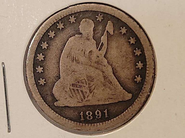 1891 Liberty Seated Quarter - VG