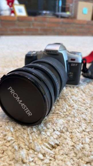 Pentax ZX-7 Camera with Accessories and Carrying Bag - Auction Ohio