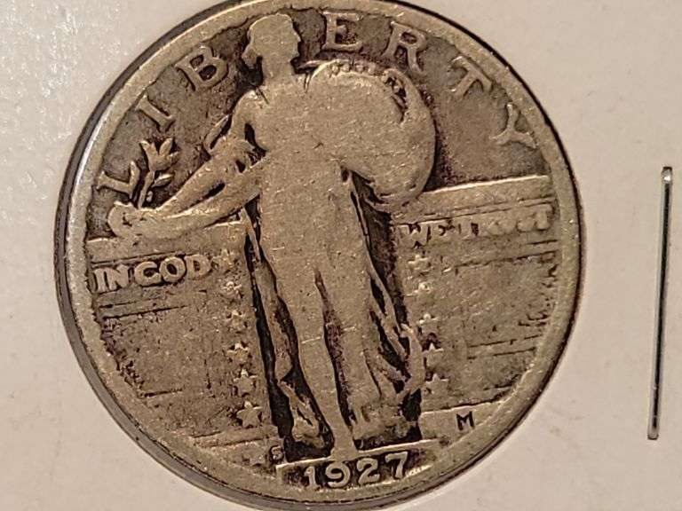 1927-S Lbty Stnding Quarter-VG