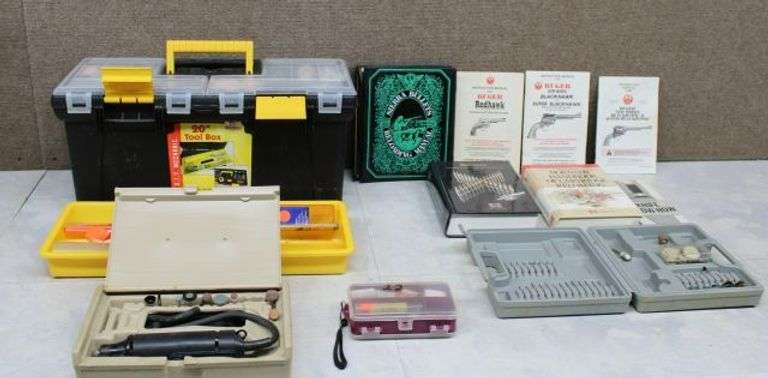 Tools, Gun Cleaning Kits, Manuals, and Tool Box Lot