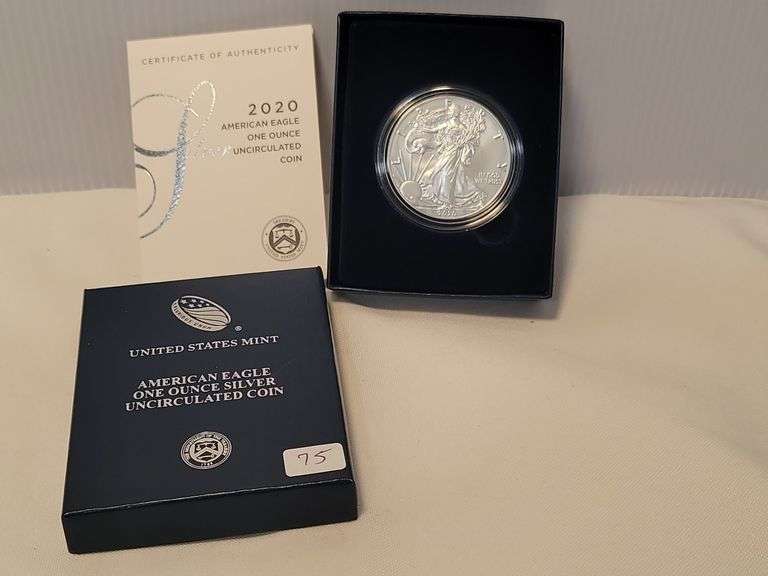 2020-W UNC Silver Eagle w/COA