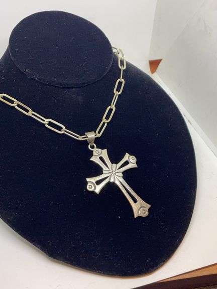 Taxco Sterling Cross Necklace