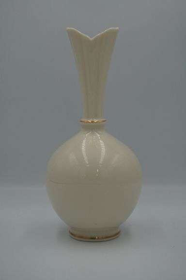 Lenox Ivory Porcelain Vase with Gold Trim