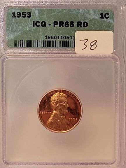 1953 Lincoln Penny- PROOF 65