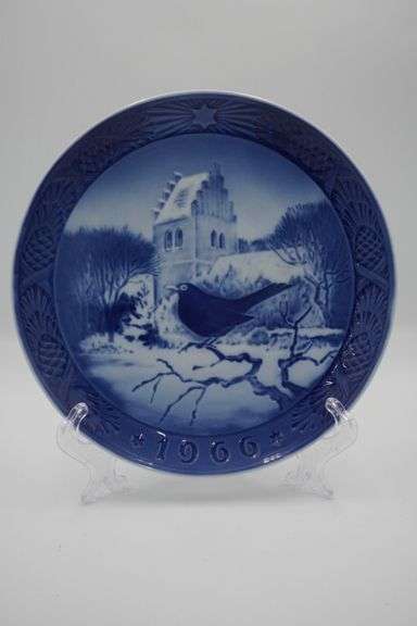 Set of 4 Danish Collector Plates – Georg Jensen “Mors Dag” Series & Royal Copenhagen 1966 Christmas 