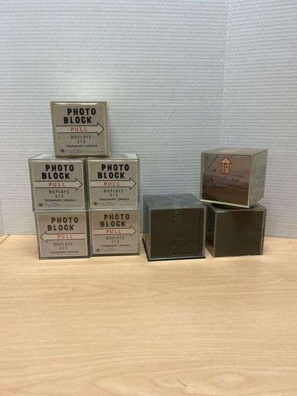 Eight Vintage Chadwick-Miller Photo Block Displays, Six-Photo Capacity ...