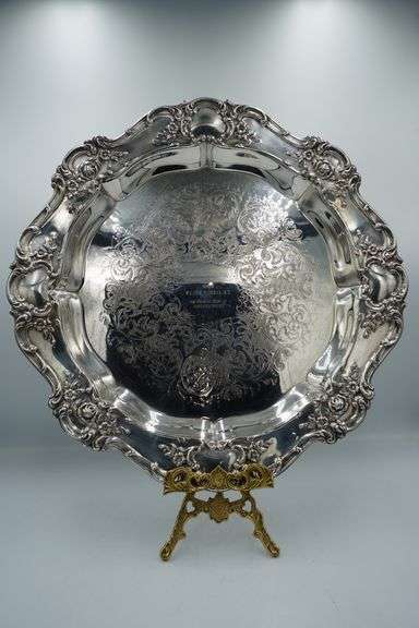 Towle Silver Engraved Presentation Tray (Model 4028)