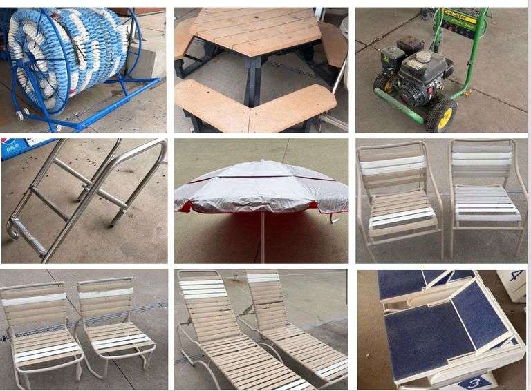  Pool Equipment, Pool Chairs and More 