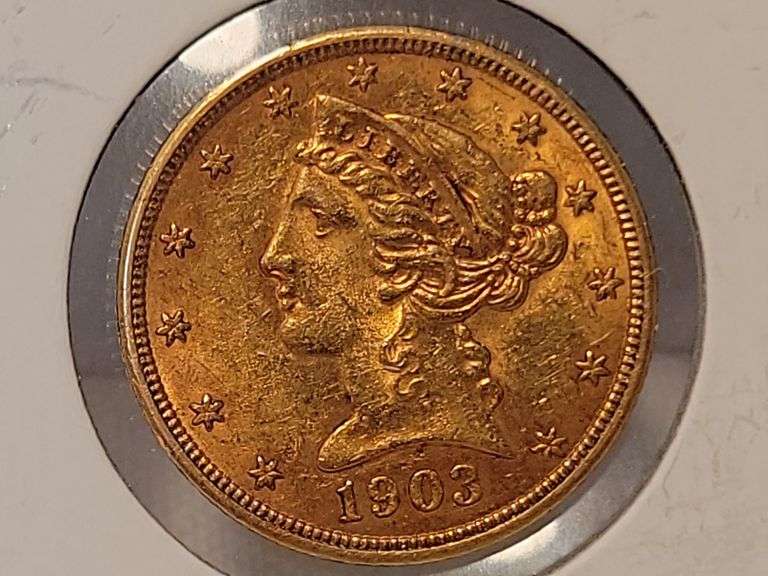 1903 $5 Gold Liberty Half Eagle
