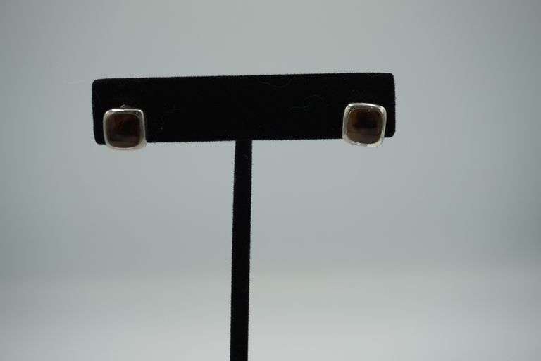 Tiger Quartz-Style Sterling Studs