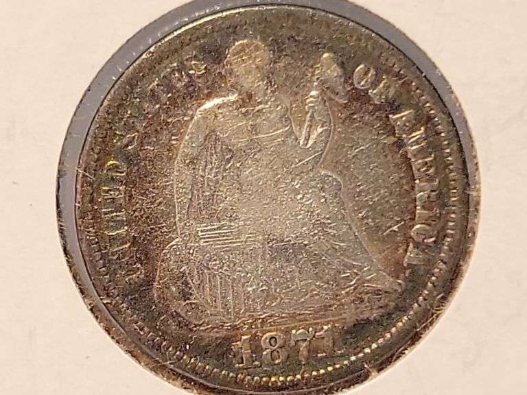 1871 Liberty Seated Dime - F