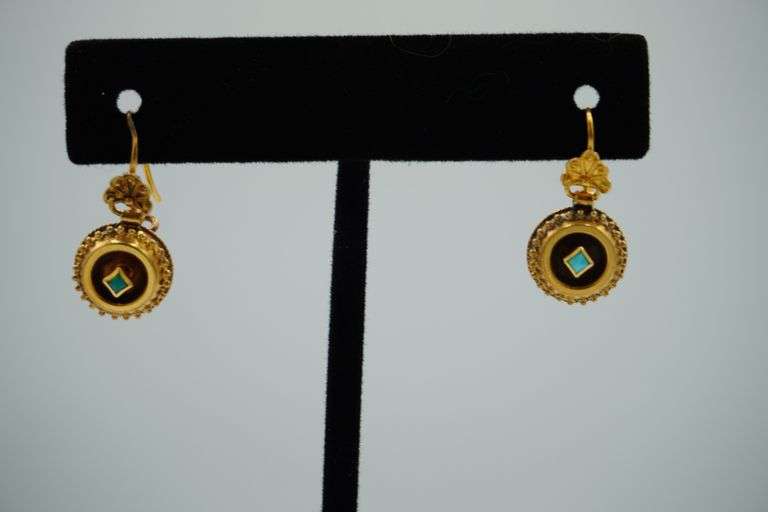 Victorian-Style Goldtone Drop Earrings