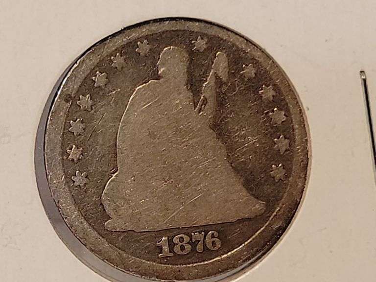 1876-CC Liberty Seated Quarter-G