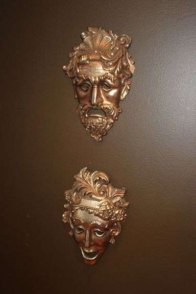 Rococo Comedy & Tragedy Masks - Auction Ohio