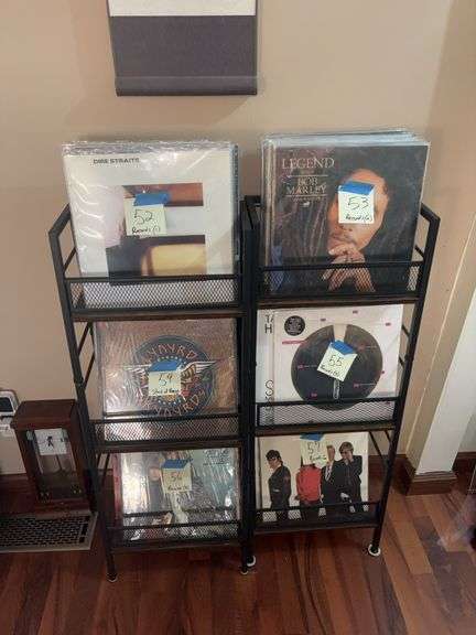 (2) Record Storage Racks - Auction Ohio