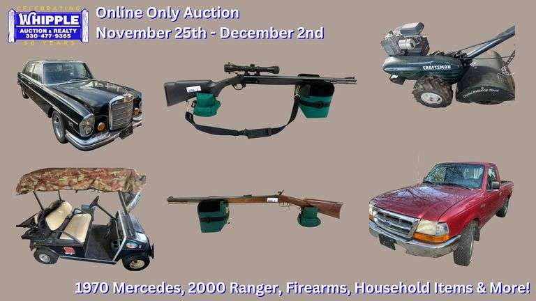Online Only Auction: '70 Mercedes, '00 Ranger, Firearms & More ...