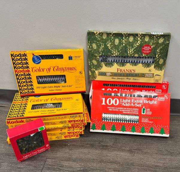 Christmas String Lights: Kodak, Frank’s Ultra Bright, Add-A-Set