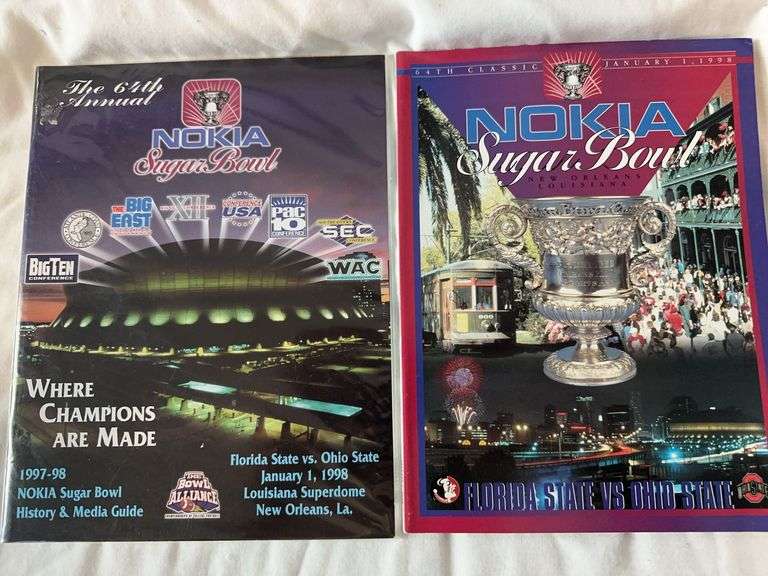 1998 Ohio State versus Florida State Sugar bowl program and media guide