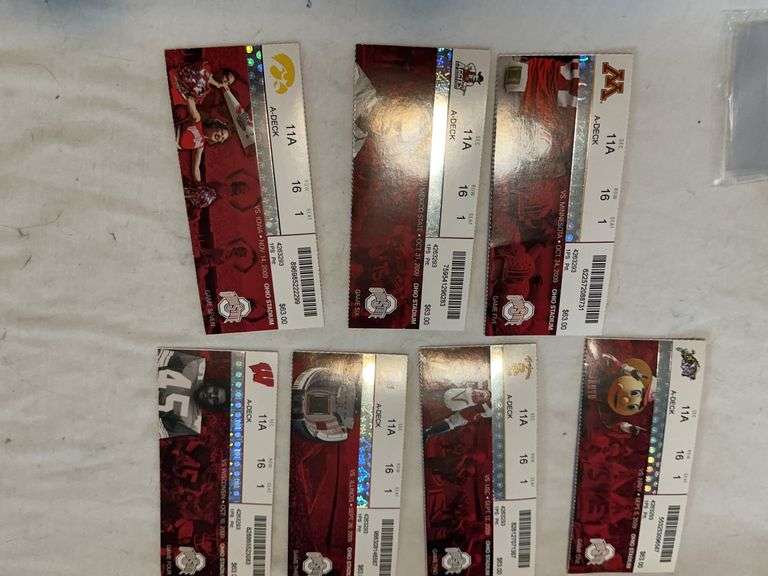 Lot of seven Ohio State football tickets from 2009