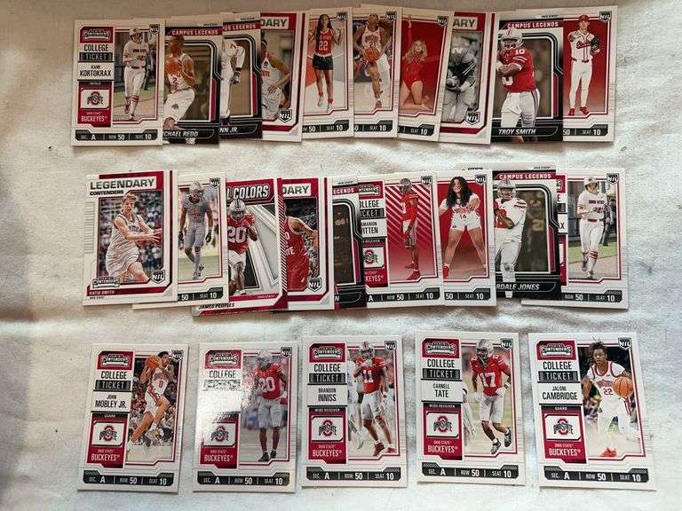 Lot of Panini, Ohio State NIL cards.