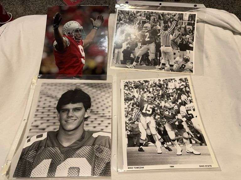 Lot of four photos, including David Boston, Chris Carter