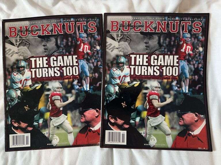 A pair of Bucknuts magazines commemorating the 100th Ohio State-￼ Michigan game