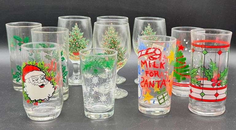 Christmas-Themed Drinking Glasses and Collectible Tumblers