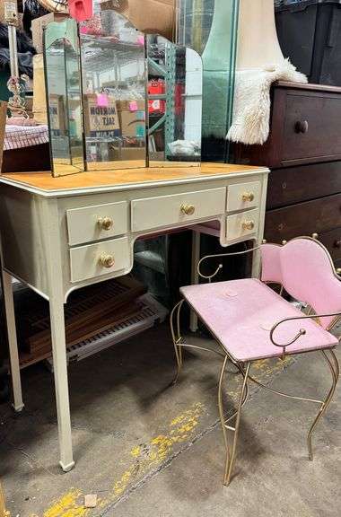 MCM Vanity and Stool