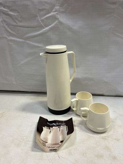 Mini Butler Set Thermos Family of Carafes Coffee Butler Set with Dinex Heritage Cups ...