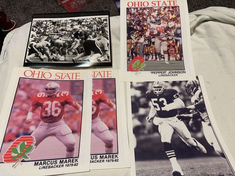 Lot of five 8 x 10’s of former Ohio State football players