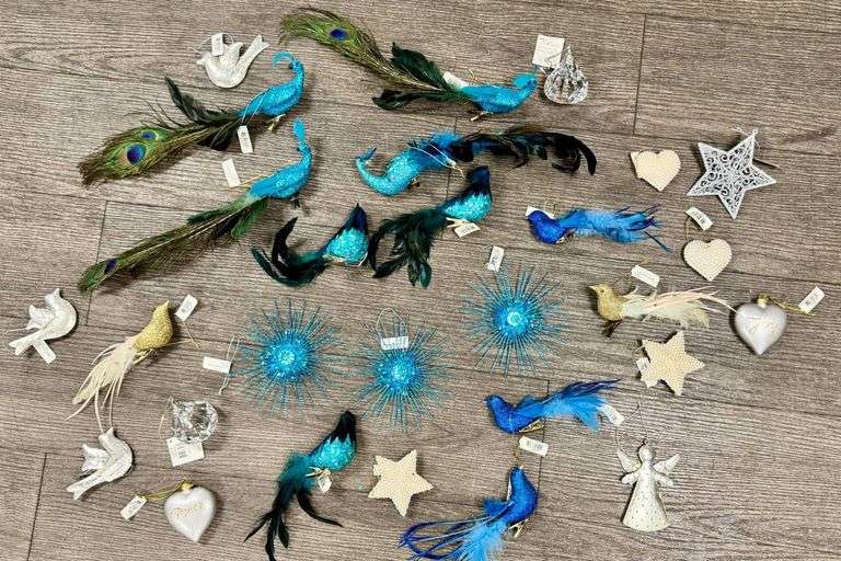 Blue, Gold, and Silver Ornaments