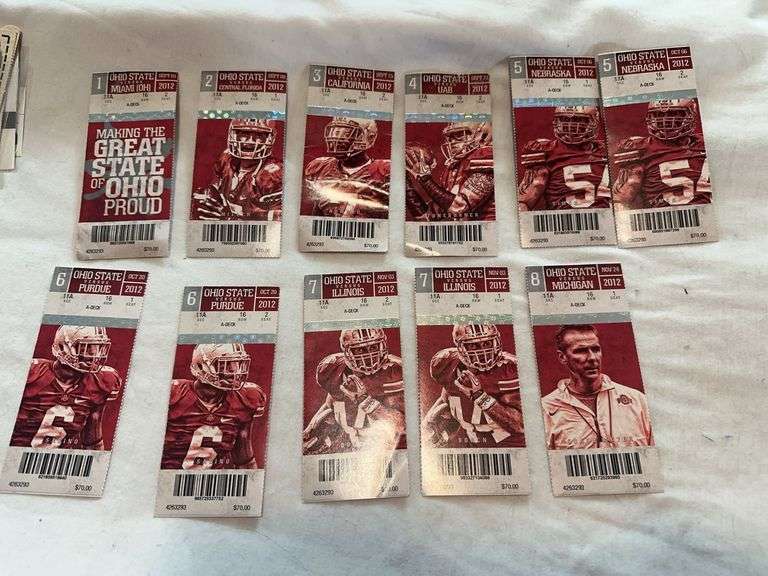 Complete season of 2012 Ohio State tickets including Michigan .
