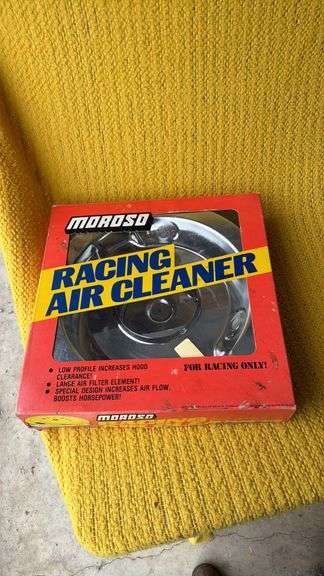 Moroso Racing Air Cleaner - 14in x 3in Filter - Aluminum - Blue Powder Coat main image 1