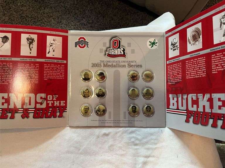 2005 Ohio State legends medallion set.